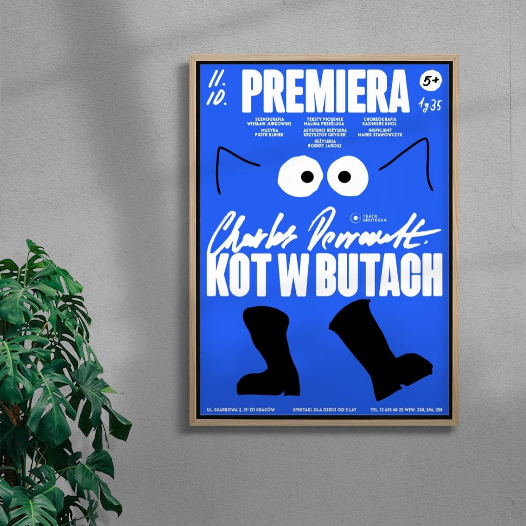 Pussin Boots contemporary wall art print by Mikhail Lychkovskiy - sold by DROOL