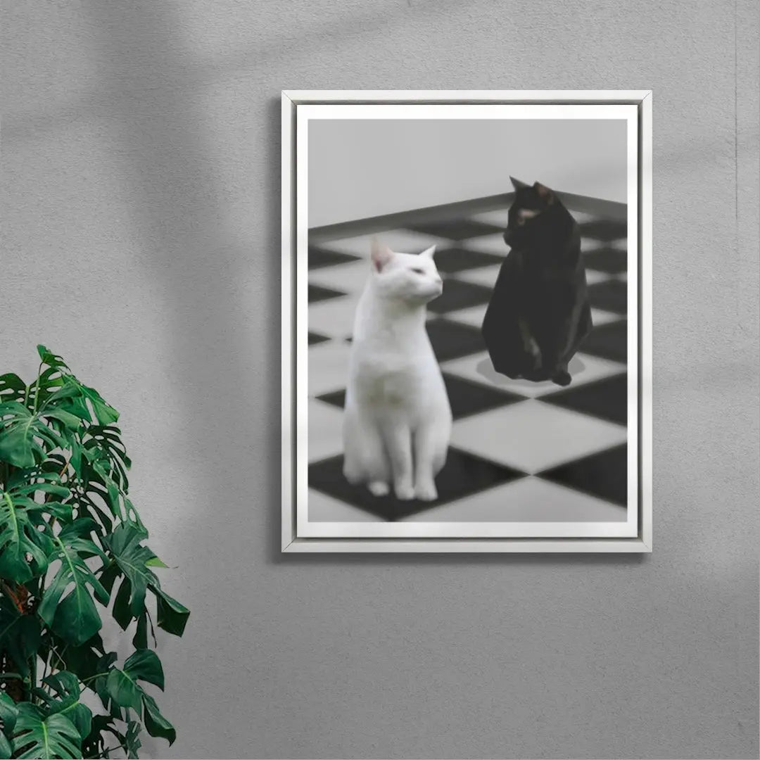 Chesshire contemporary wall art print by Jimmy Tran - sold by DROOL