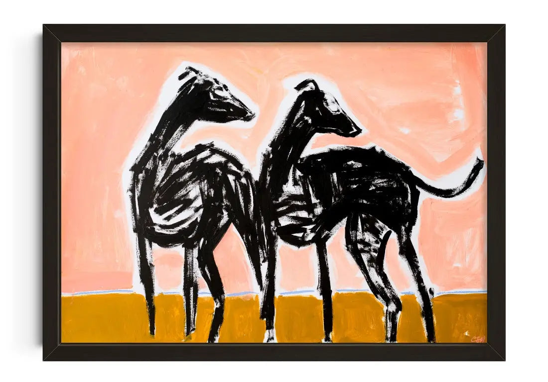 Duo contemporary art print by Caitlin Flood-Molyneux - sold by DROOL