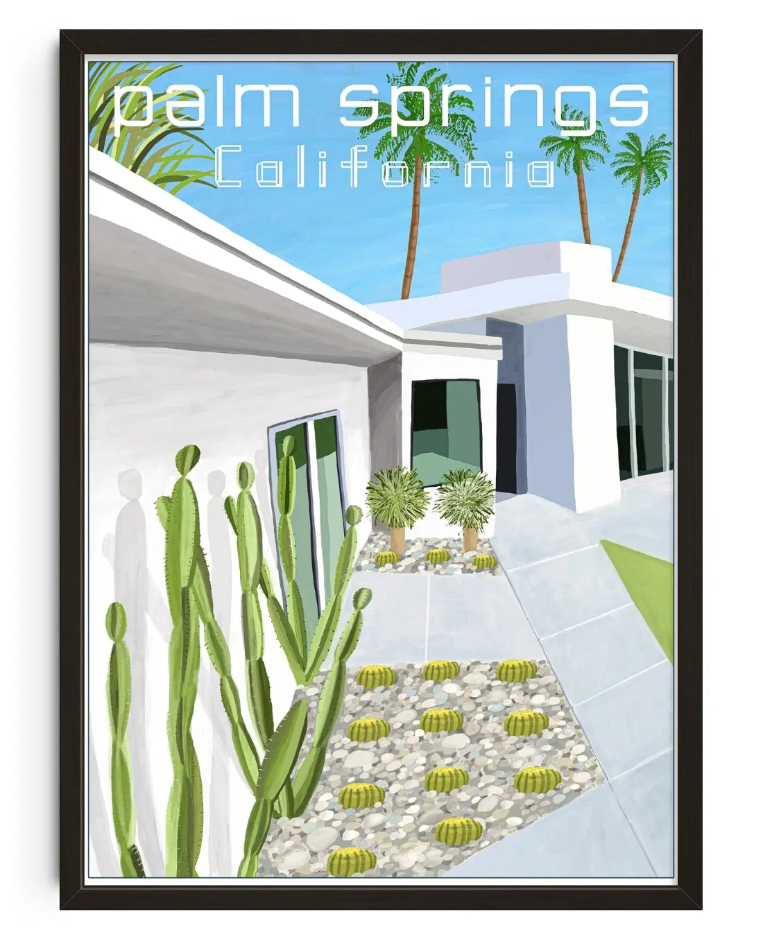 Palm Springs Desert House contemporary art print by Carla Daly - sold by DROOL