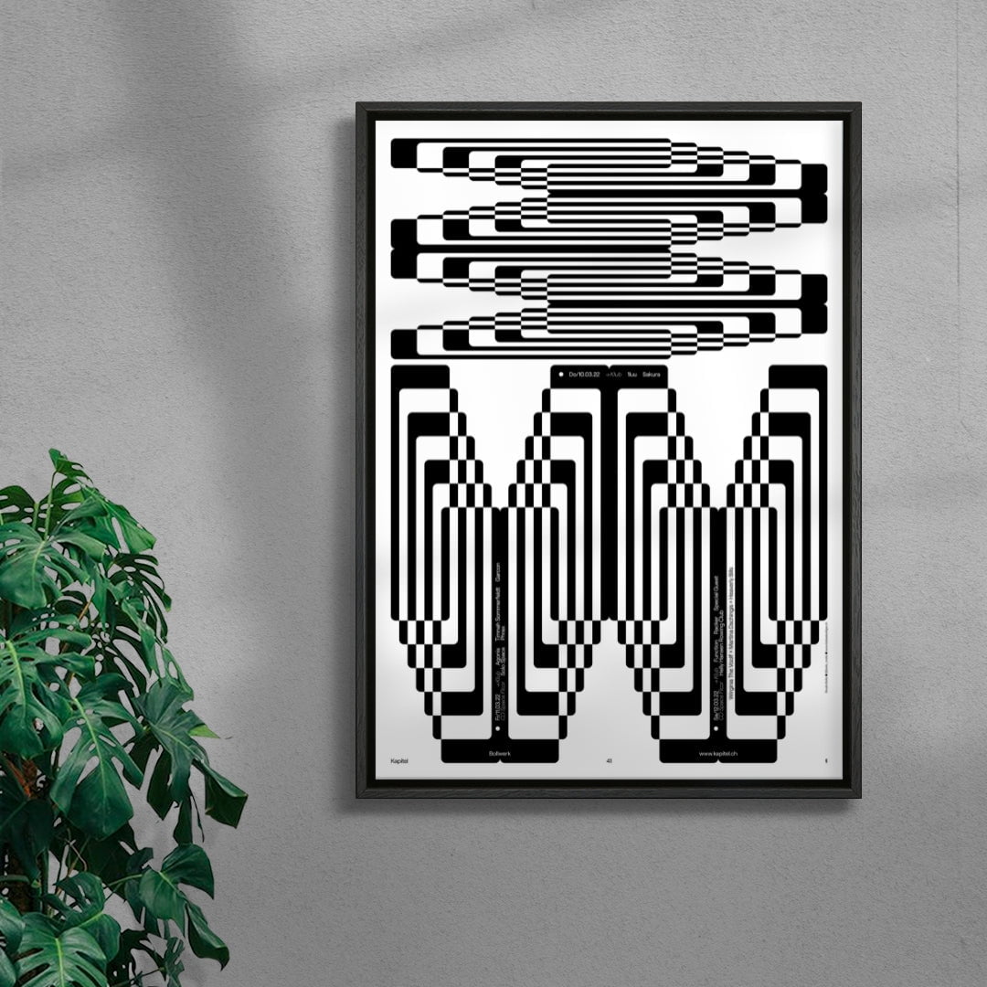 Bollwerk Weekender contemporary wall art print by Bollo - sold by DROOL