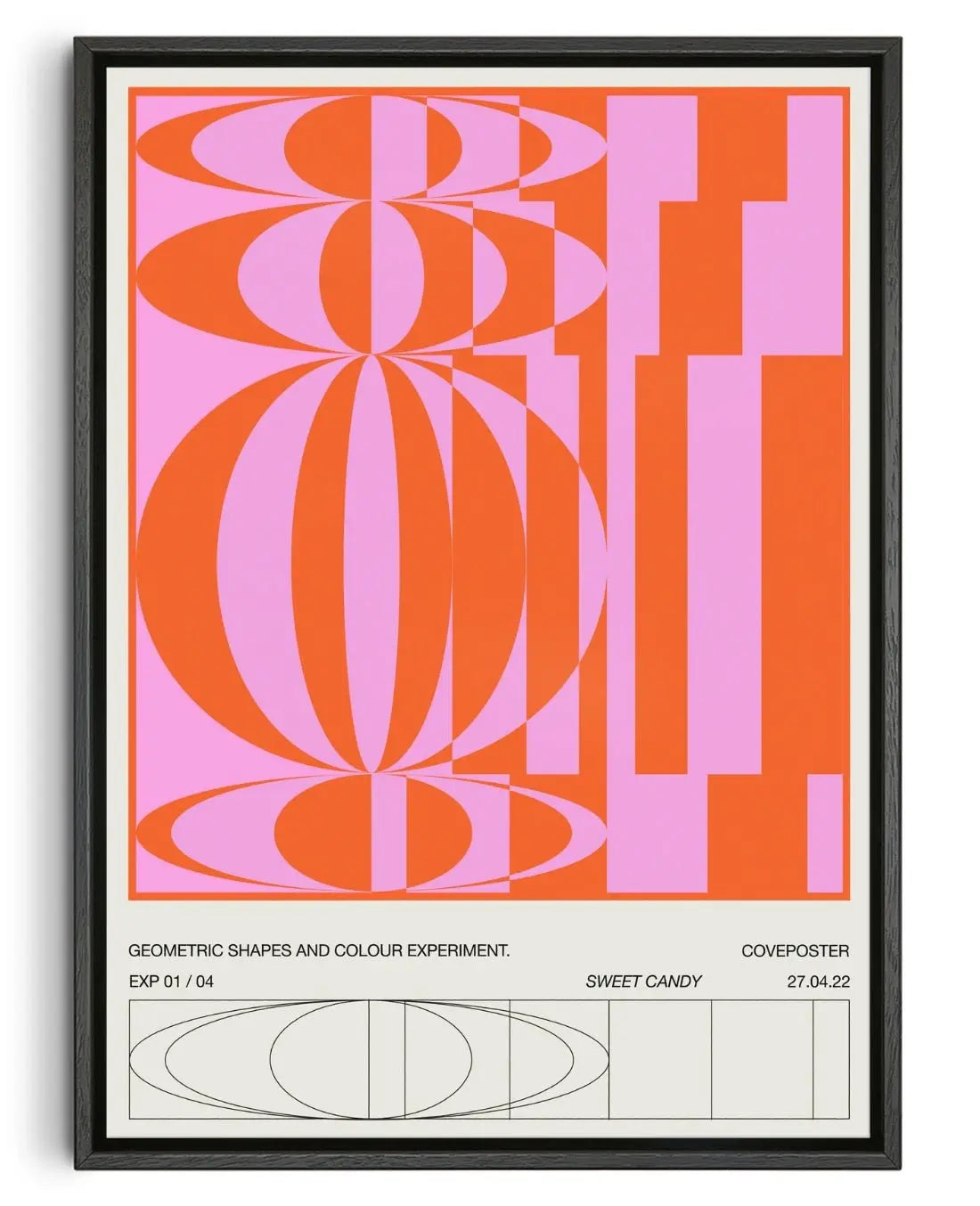Geometric Sweet Candy contemporary wall art print by Coveposter - sold by DROOL