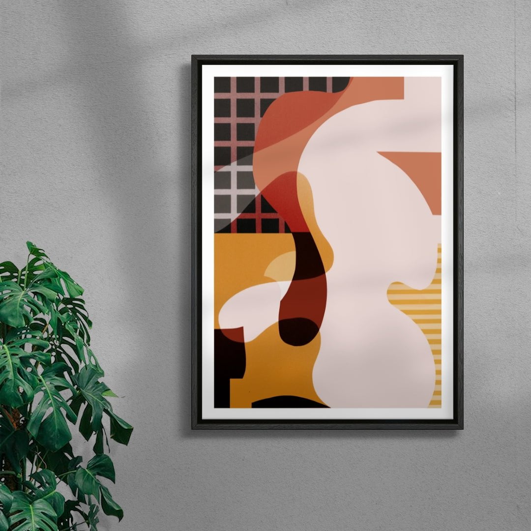Homespun contemporary wall art print by Rikki Hewitt - sold by DROOL