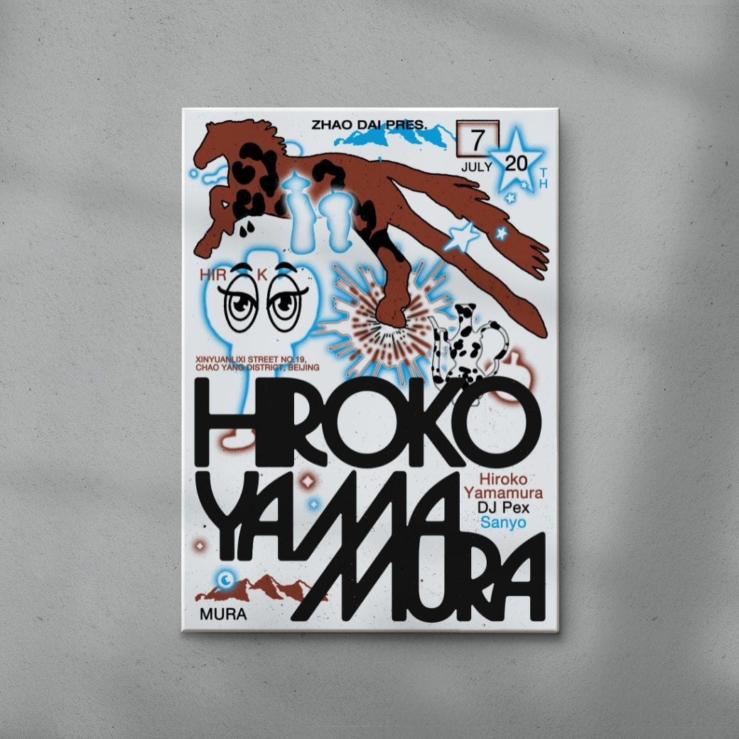 Zhao Dai Pres. Hiroko Yamamura contemporary canvas art print by MENSLIES - sold by DROOL