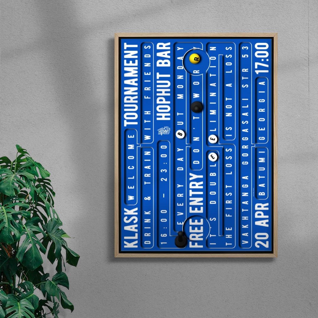 Klask contemporary wall art print by Mikhail Lychkovskiy - sold by DROOL
