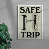 Safe Trip contemporary wall art print by Utsav Verma - sold by DROOL