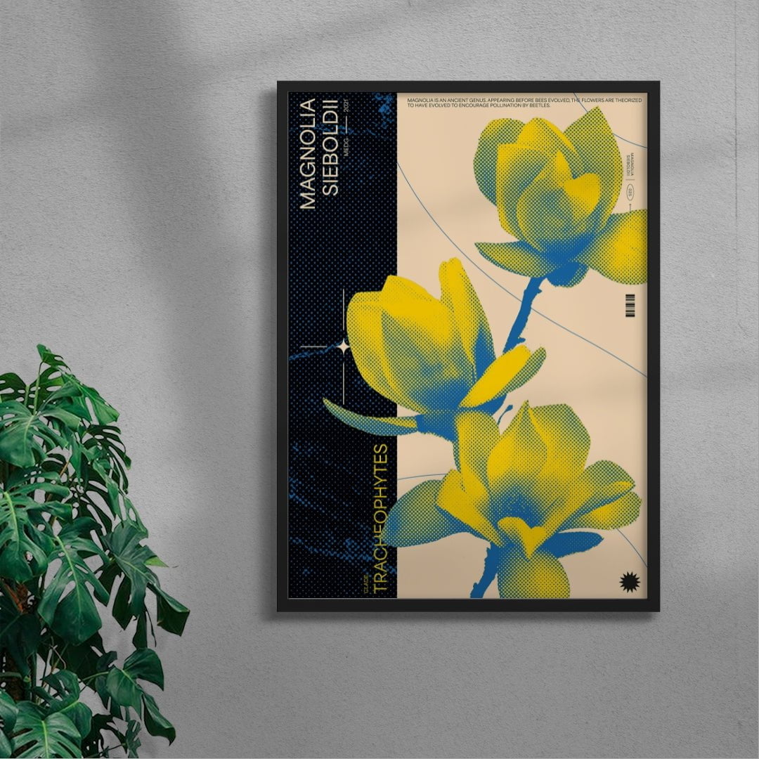 Magnolia contemporary wall art print by MEDG - sold by DROOL