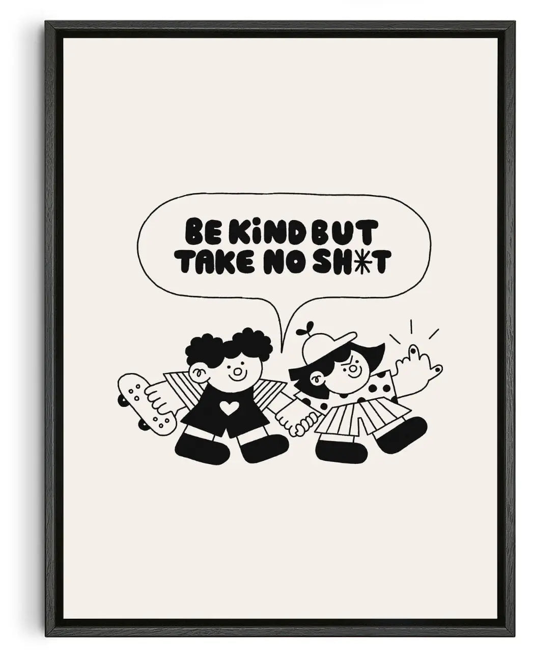 Be Kind contemporary wall art print by Bianca Beneduci Assad - sold by DROOL