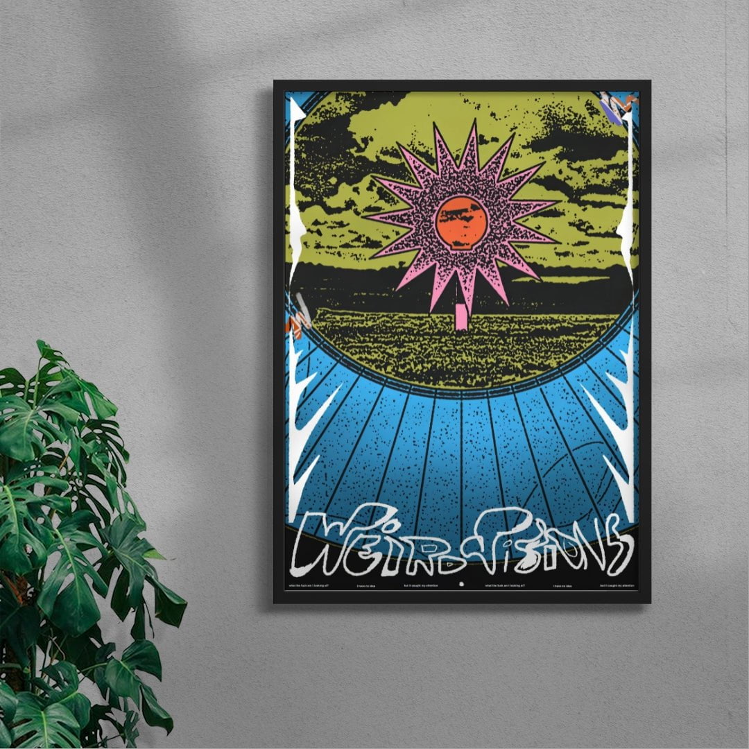 Weird visions contemporary wall art print by Jorge Santos - sold by DROOL