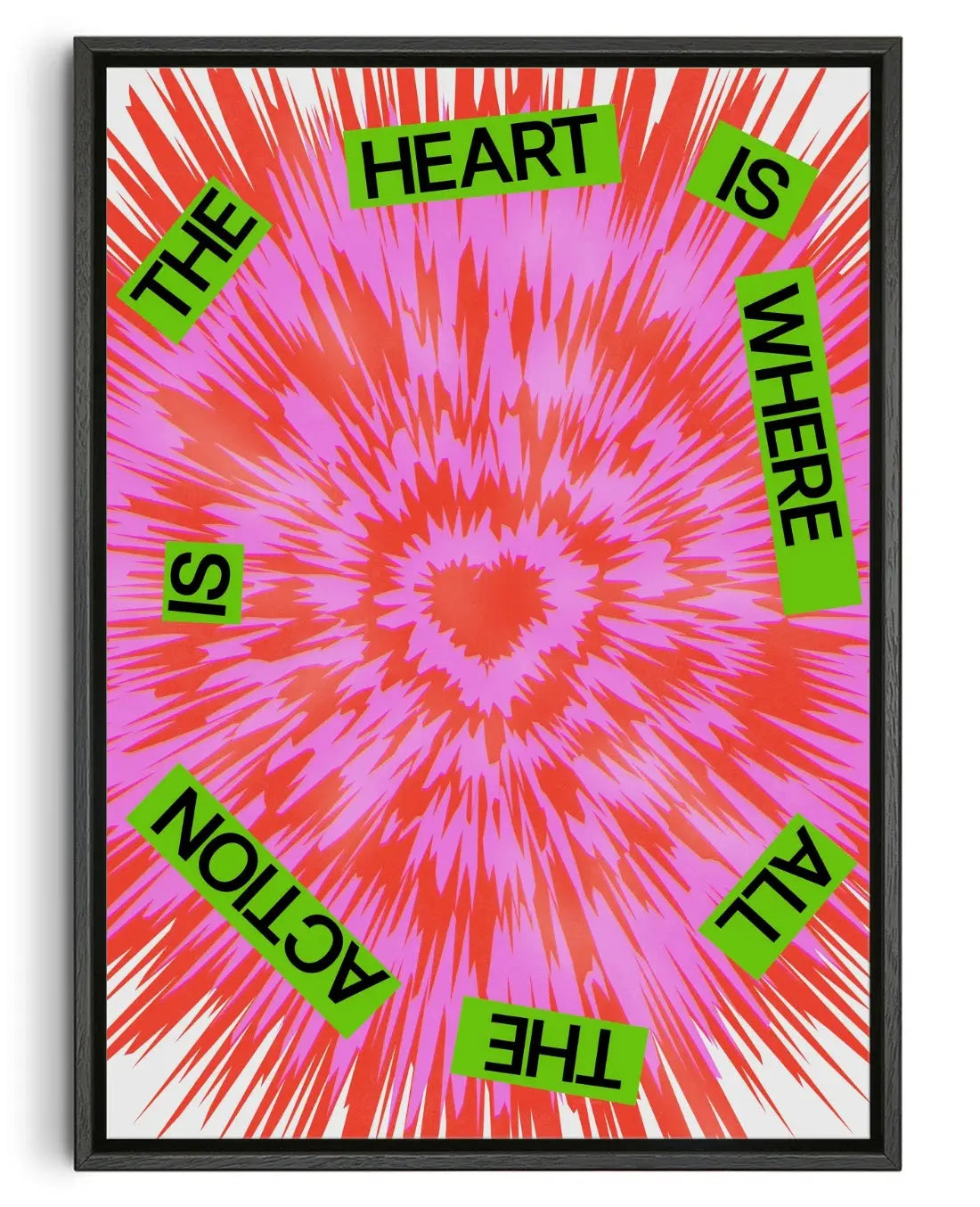 The Heart Is Where The Action Is contemporary canvas print by John Schulisch - sold by DROOL