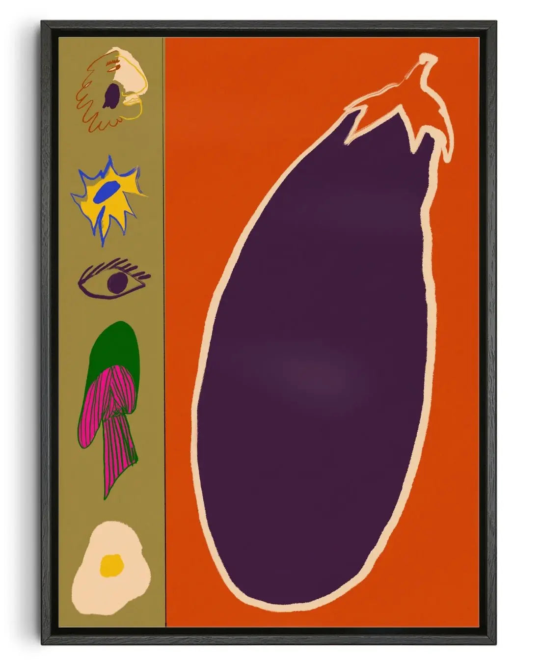 Aubergine Slice contemporary wall art print by Lauren Doughty - sold by DROOL