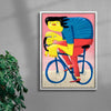 Happy Cycling contemporary wall art print by Nina Bachmann - sold by DROOL