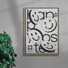 Happy contemporary wall art print by Jérôme Bizien - sold by DROOL