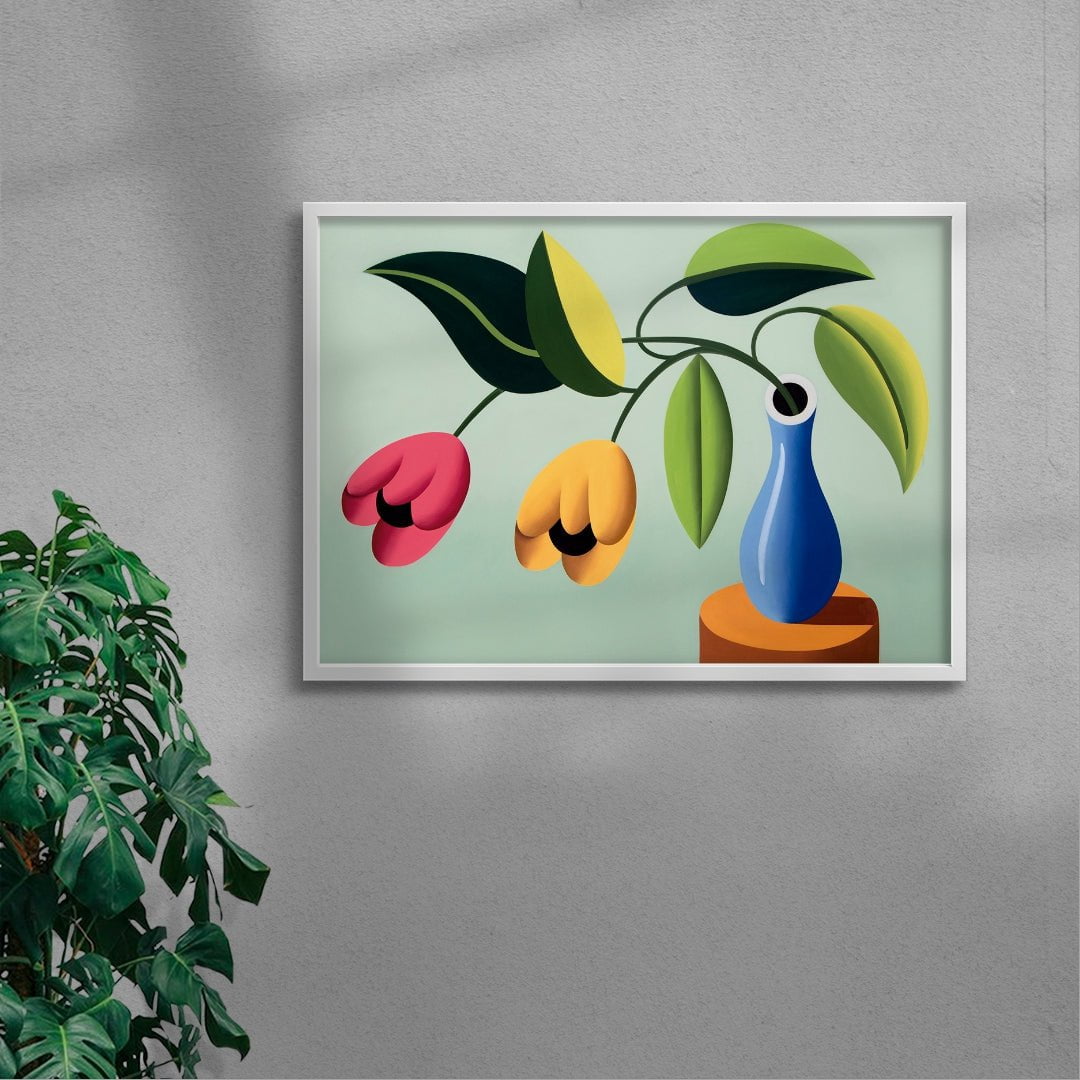 Flowers contemporary wall art print by Juan de la Rica - sold by DROOL