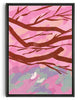 Load image into Gallery viewer, Fukuoka, Cherry Blossoms contemporary wall art print by Lily Kong - sold by DROOL