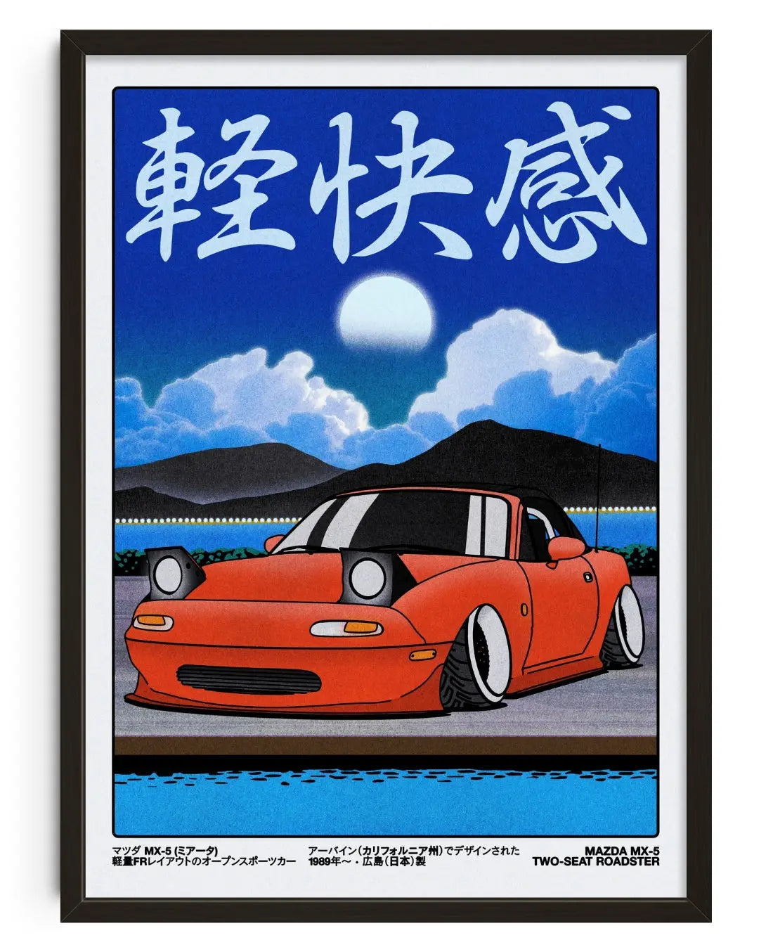 Miata MX-5 contemporary art print by Othman Zougam - sold by DROOL