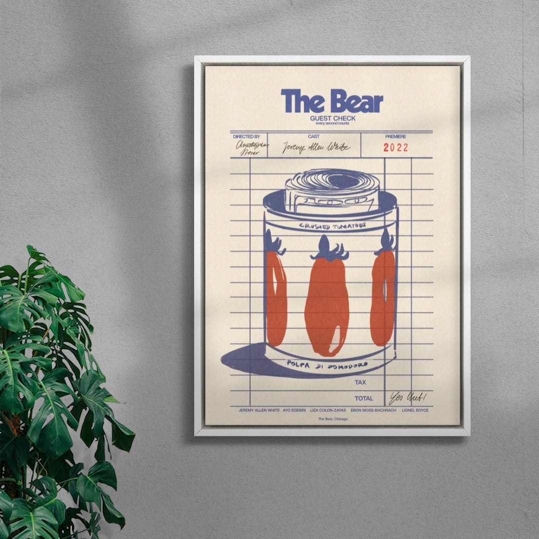 The Bear contemporary wall art print by Justyna Frąckiewicz - sold by DROOL