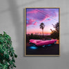 Retro Pink contemporary wall art print by Deston Isas - sold by DROOL