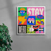 Stay weird contemporary wall art print by Ovcharka - sold by DROOL