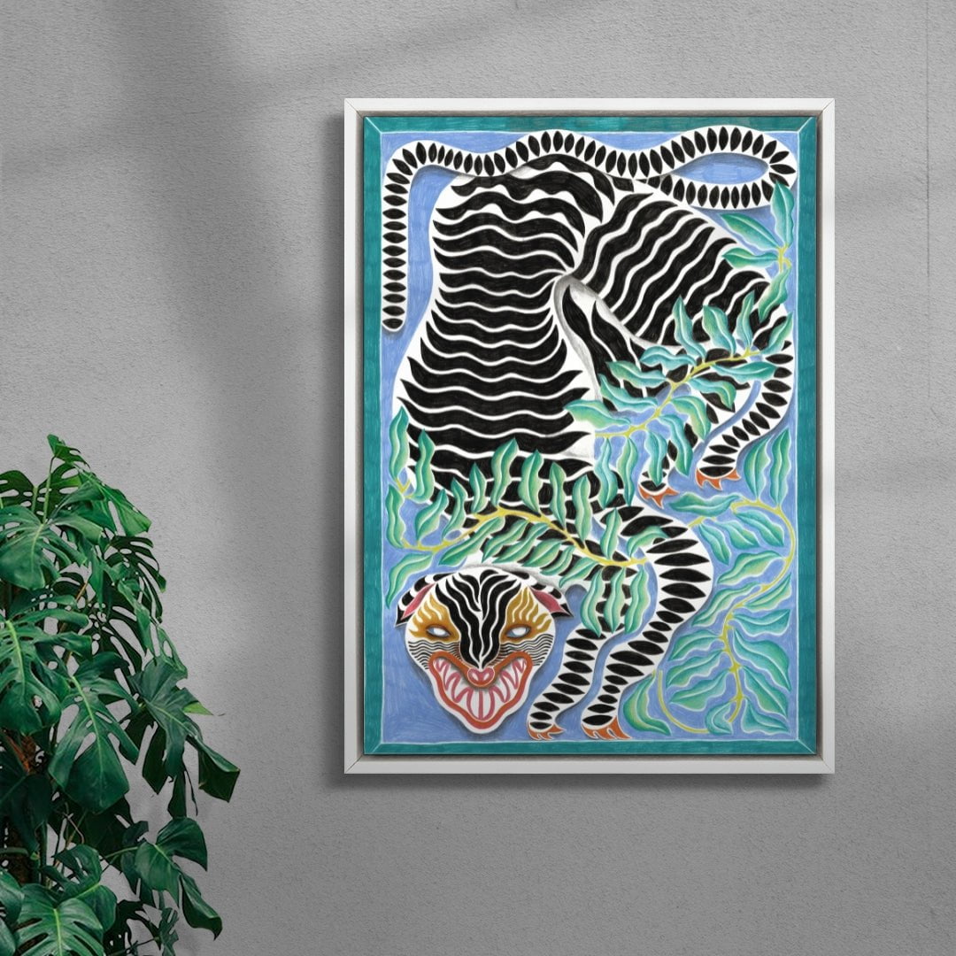 Big Cat contemporary wall art print by Carla Petelski - sold by DROOL