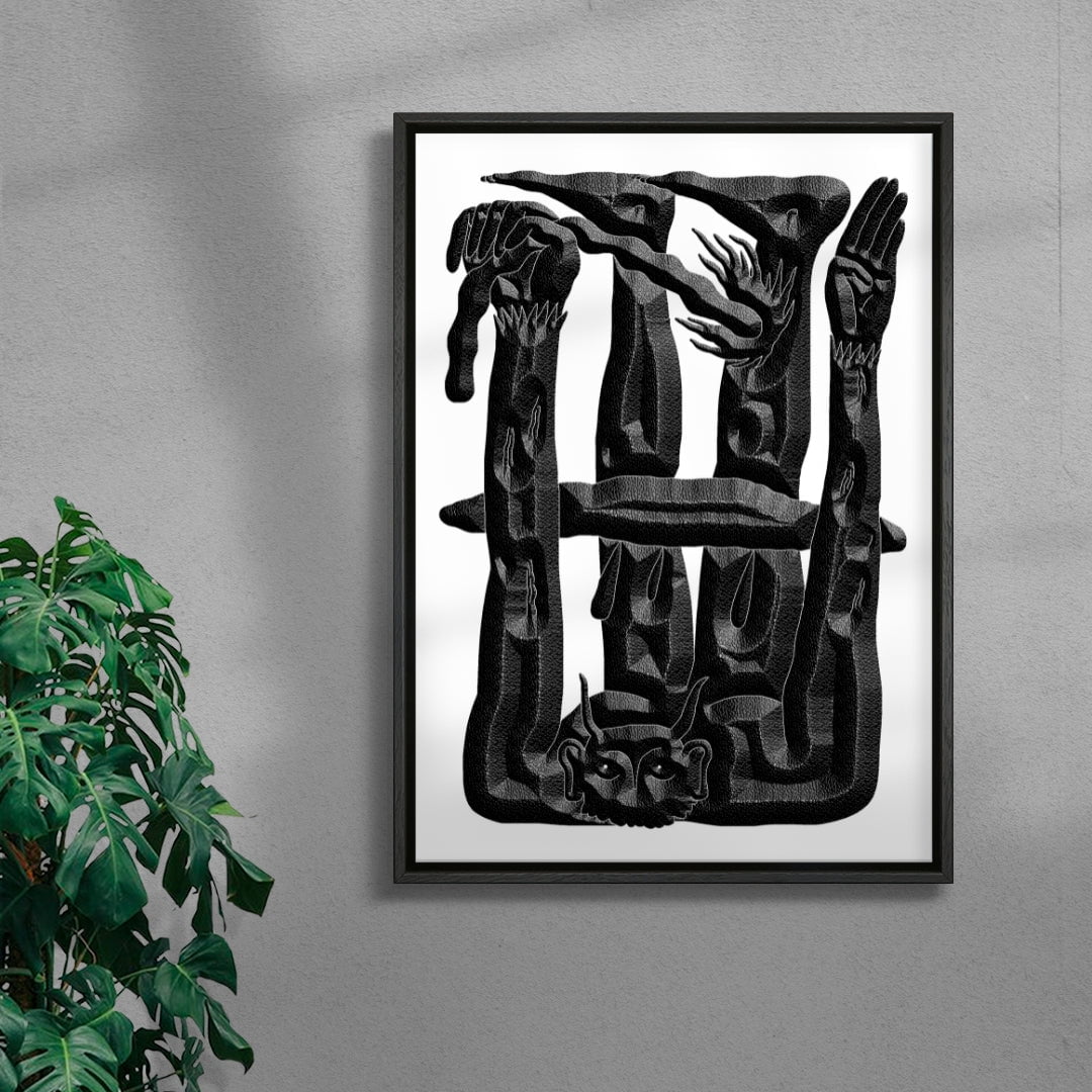 The Faune and the Cloud contemporary wall art print by Célestin Krier - sold by DROOL