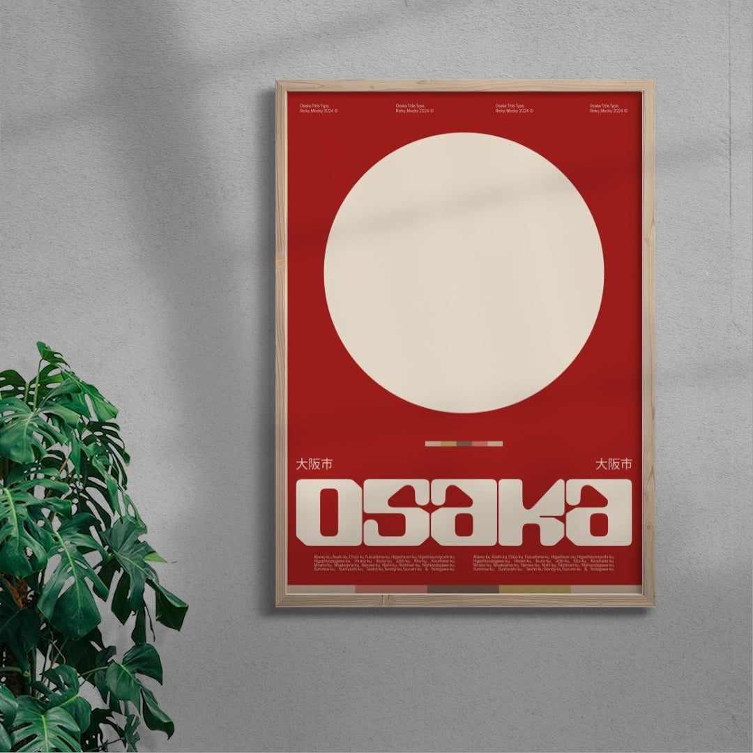 Osaka contemporary wall art print by Ricky Mocky - sold by DROOL