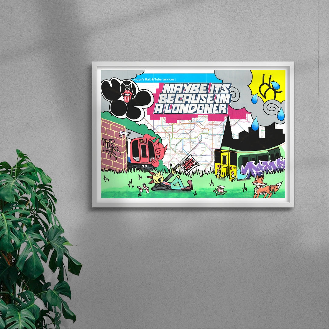 Time In The City: London contemporary wall art print by Time - sold by DROOL