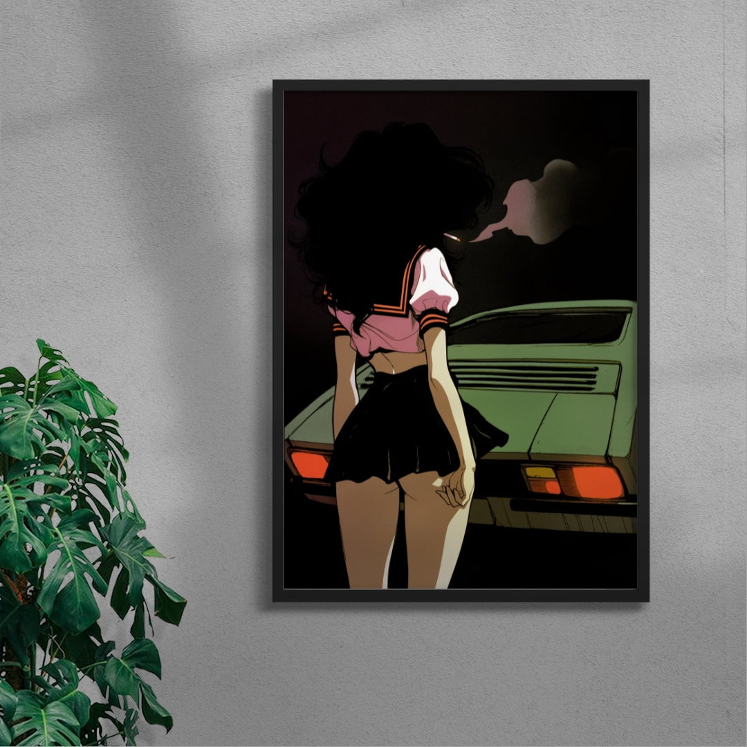 Drift Noir contemporary wall art print by dolorsilentium - sold by DROOL