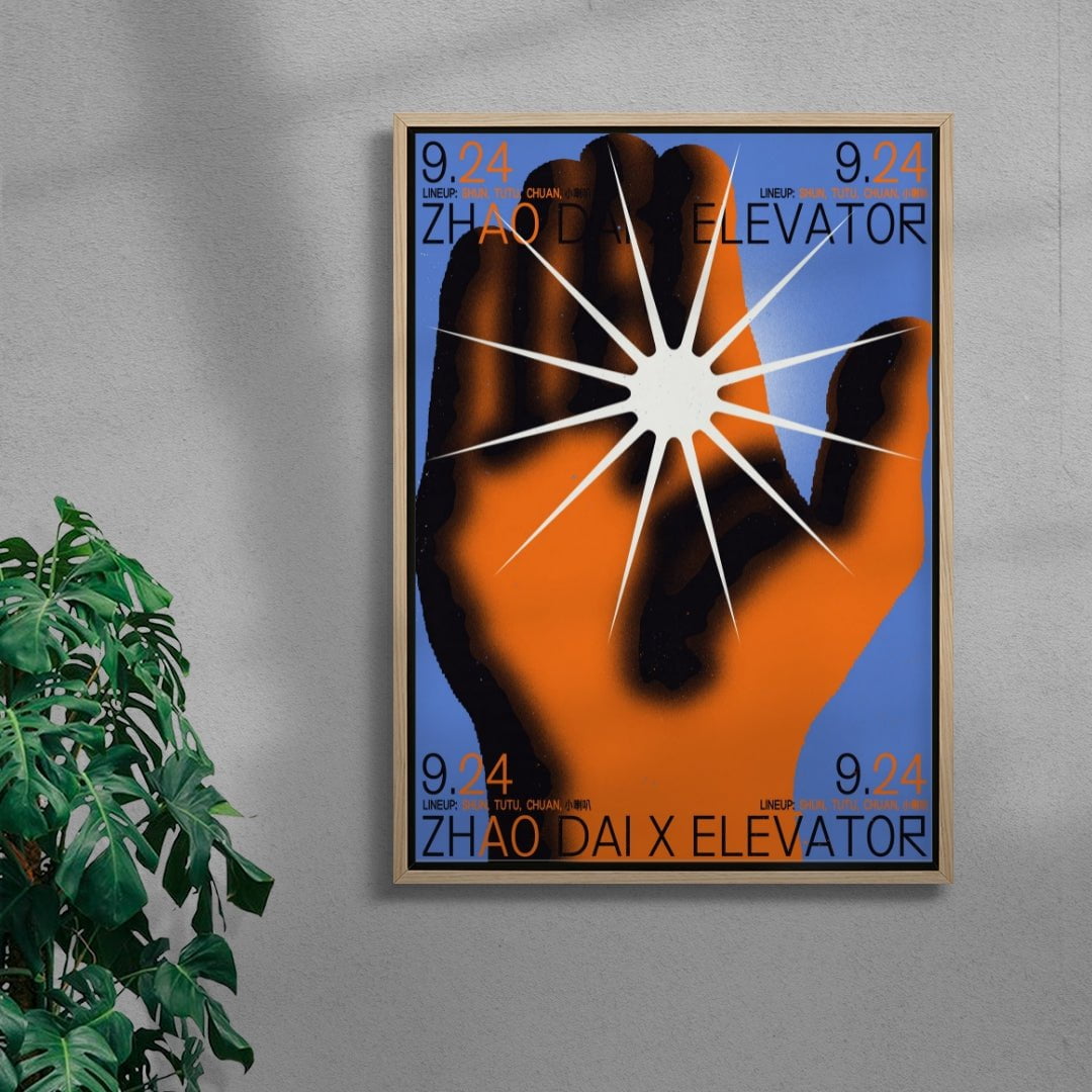 Zhao Dai x Elevator contemporary wall art print by MENSLIES - sold by DROOL