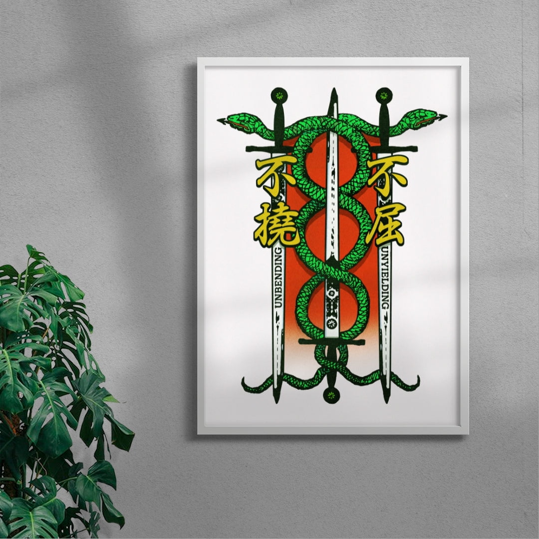 Unbending and Unyielding contemporary wall art print by Othman Zougam - sold by DROOL