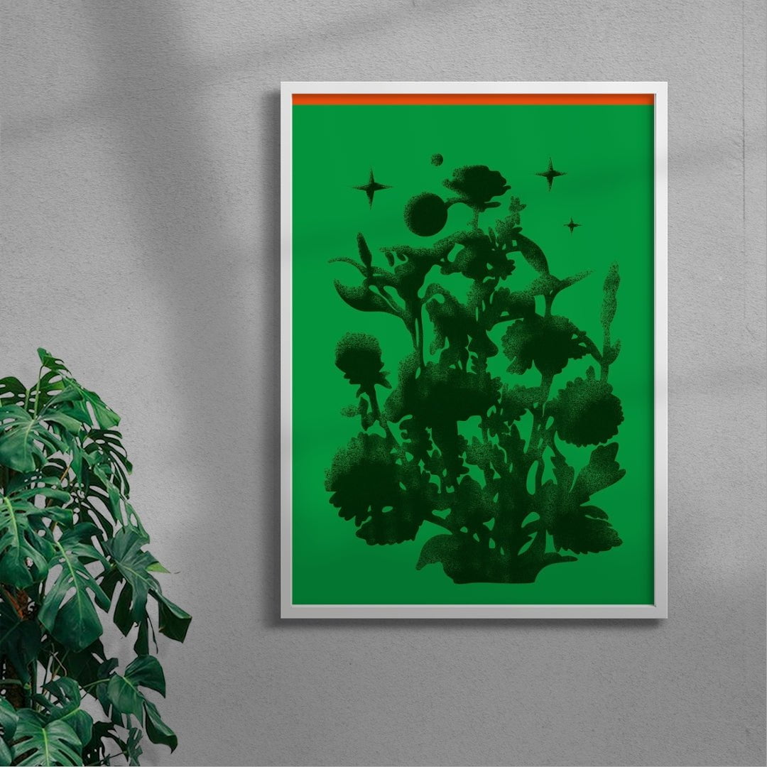 Greenness contemporary wall art print by Juan Sebastián Rosillo - sold by DROOL