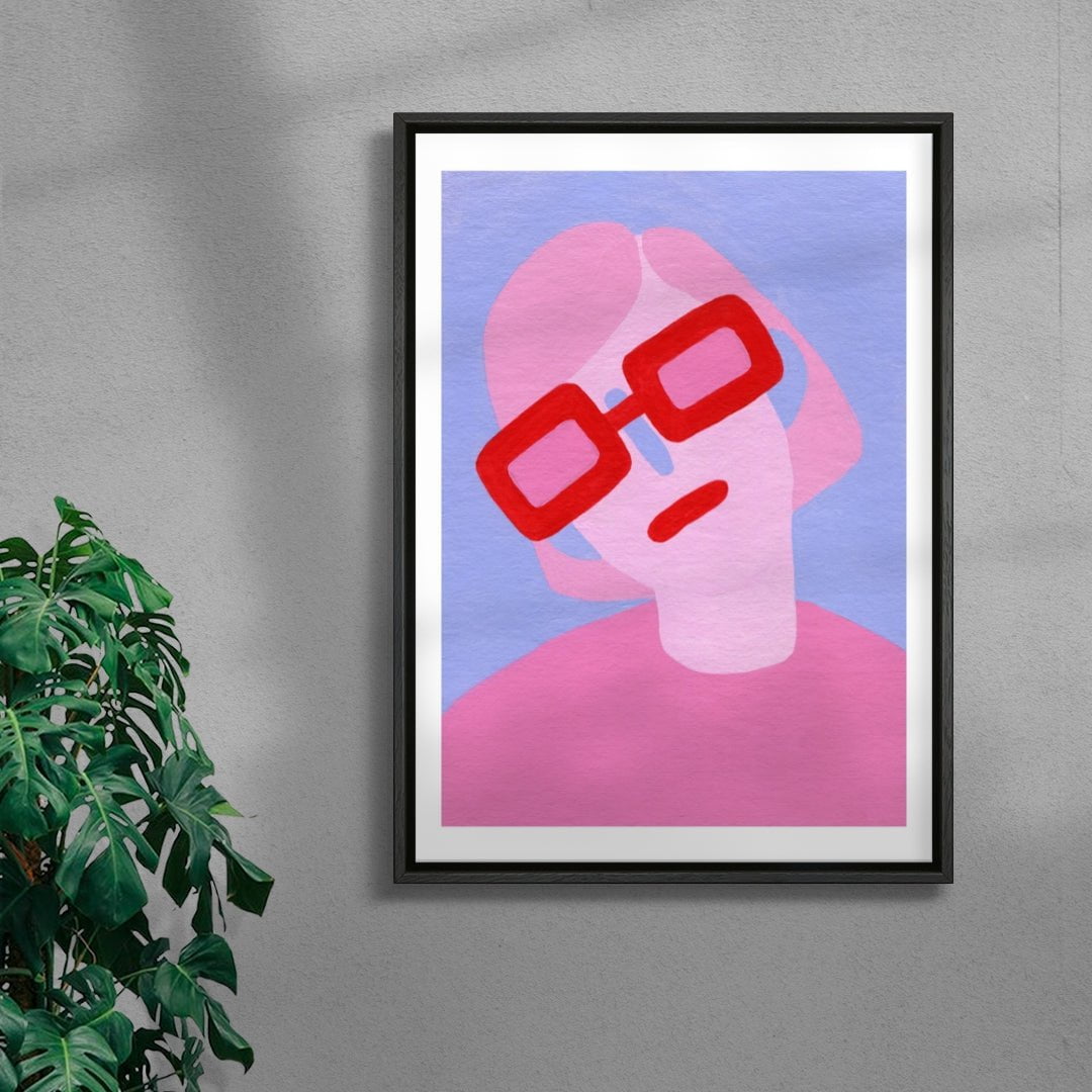 Sunglasses contemporary wall art print by Kissi Ussuki - sold by DROOL