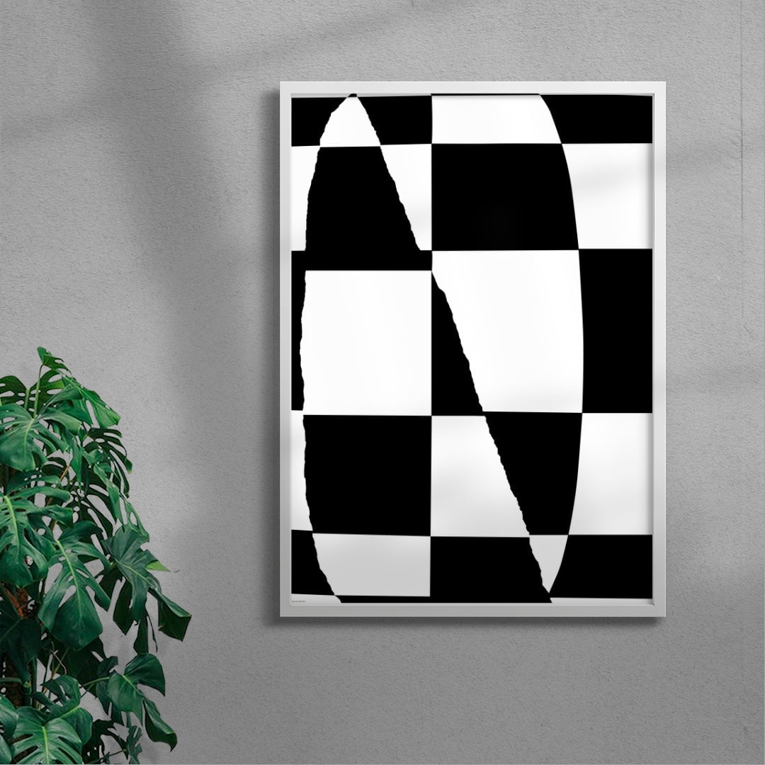 Noir contemporary wall art print by Sara Cristina Moser - sold by DROOL