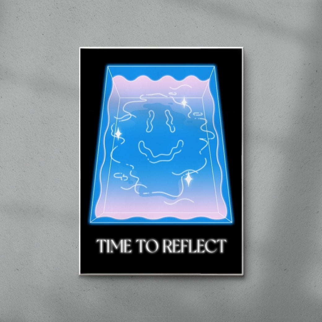 TIME TO REFLECT contemporary wall art print by GOOD OMEN - sold by DROOL