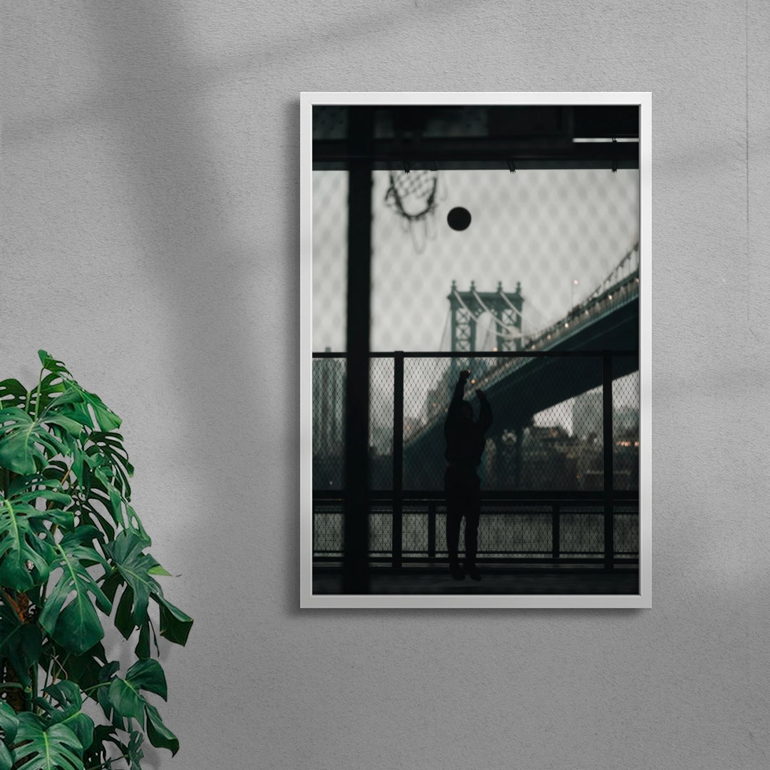 Bridge Basketball contemporary wall art print by Matej Sefcik - sold by DROOL