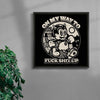 On My Way To Fuck Shit Up contemporary wall art print by Laserblazt - sold by DROOL