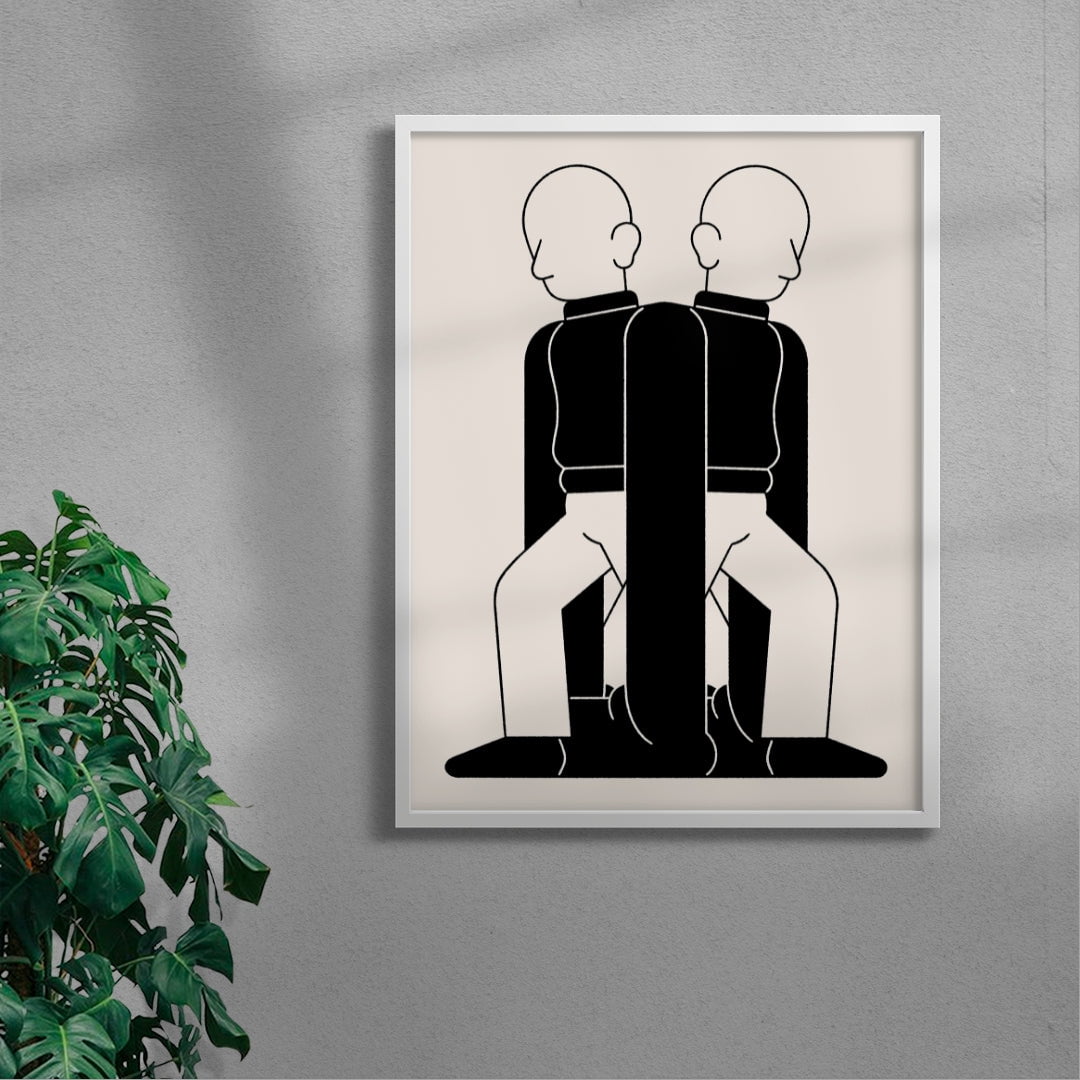 Twin Flames contemporary wall art print by Matto Jennings - sold by DROOL