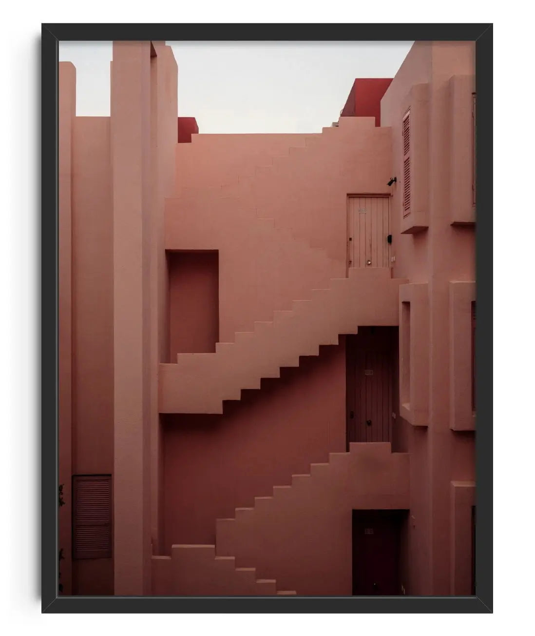 Pink Staircase contemporary wall art print by Igor Zacharov - sold by DROOL
