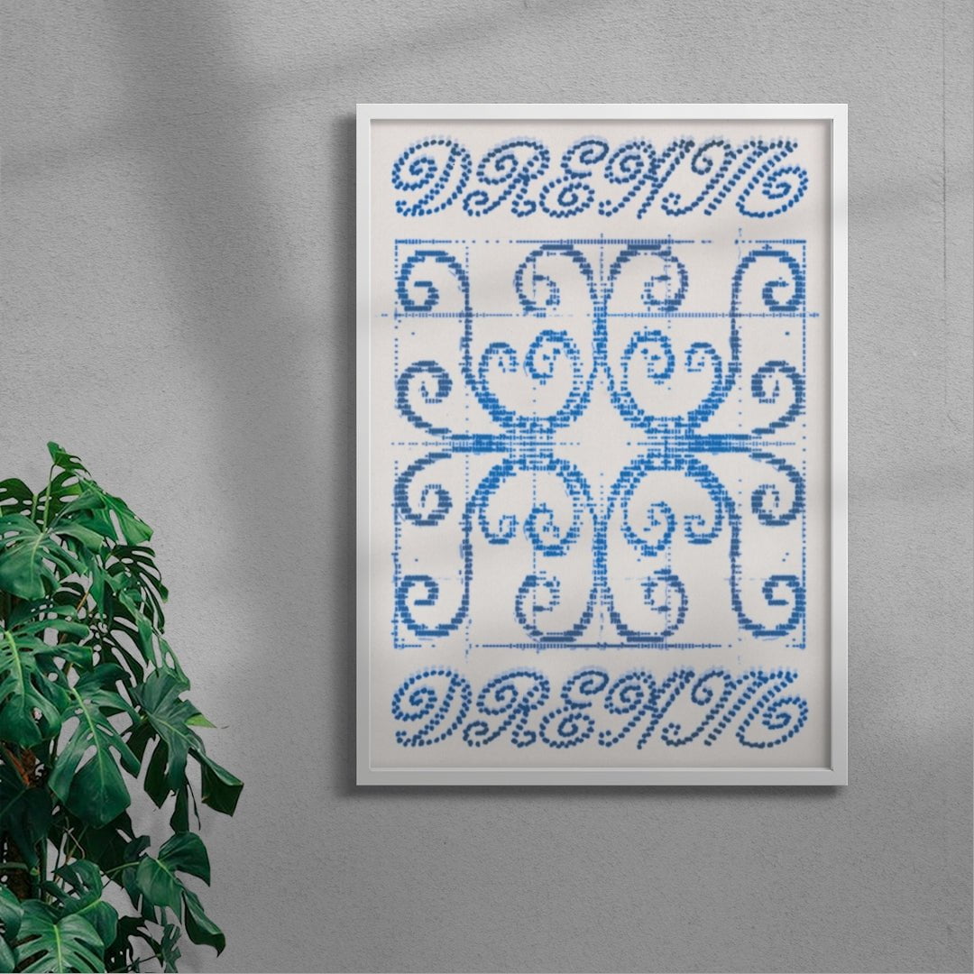 Blue Dreams contemporary wall art print by KBAR studio - sold by DROOL