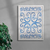 Blue Dreams contemporary wall art print by KBAR studio - sold by DROOL