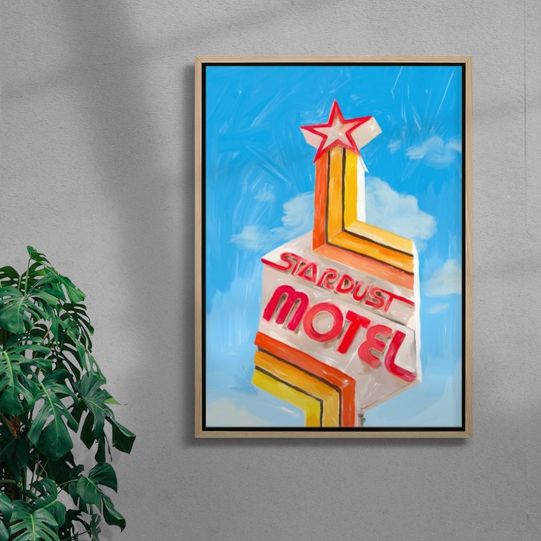 Stardust Motel contemporary wall art print by Laurie Campbell - sold by DROOL
