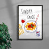 Sunday Sauce contemporary wall art print by DROOL Collective - sold by DROOL
