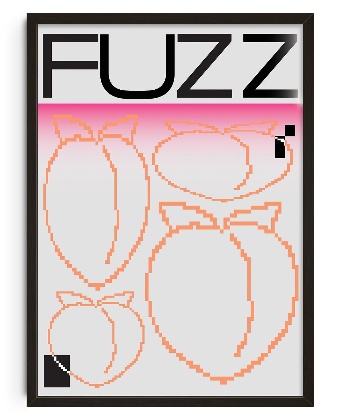 Peach Fuzz contemporary wall art print by Renee Kao - sold by DROOL