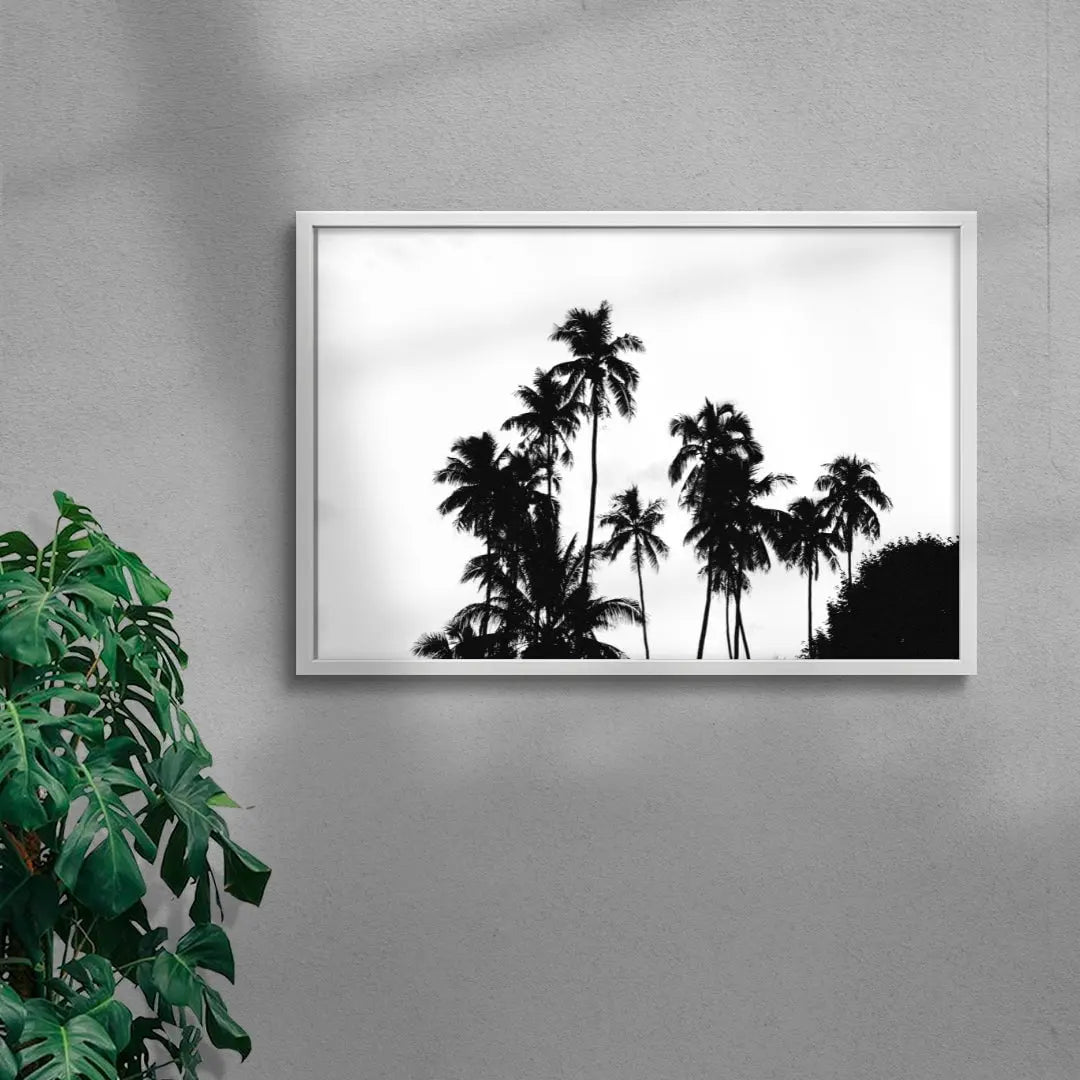 Palm Silhouettes contemporary wall art print by Ryan Borne - sold by DROOL