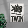 Twins contemporary wall art print by Alexander Khabbazi - sold by DROOL