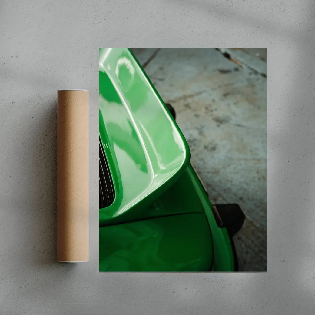 Green Wing contemporary wall art print by Charlie Harris - sold by DROOL