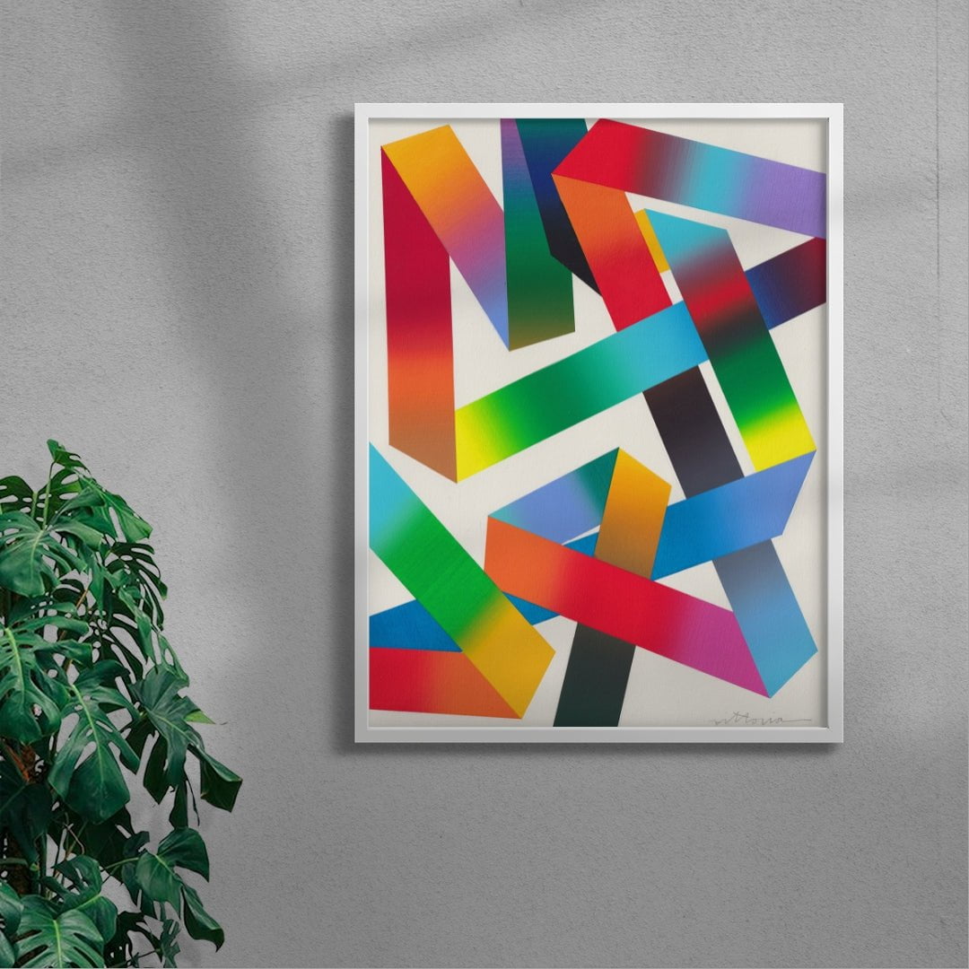 Pondering contemporary wall art print by Amber Vittoria - sold by DROOL