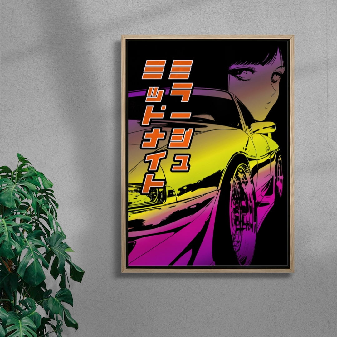 Midnight Mirage contemporary wall art print by dolorsilentium - sold by DROOL