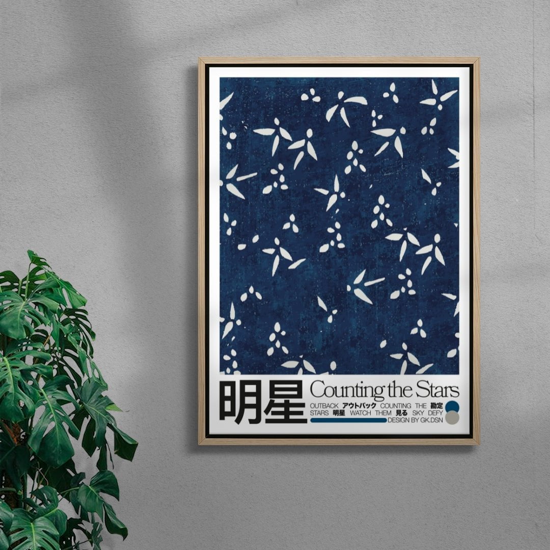 Counting Stars contemporary wall art print by George Kempster - sold by DROOL