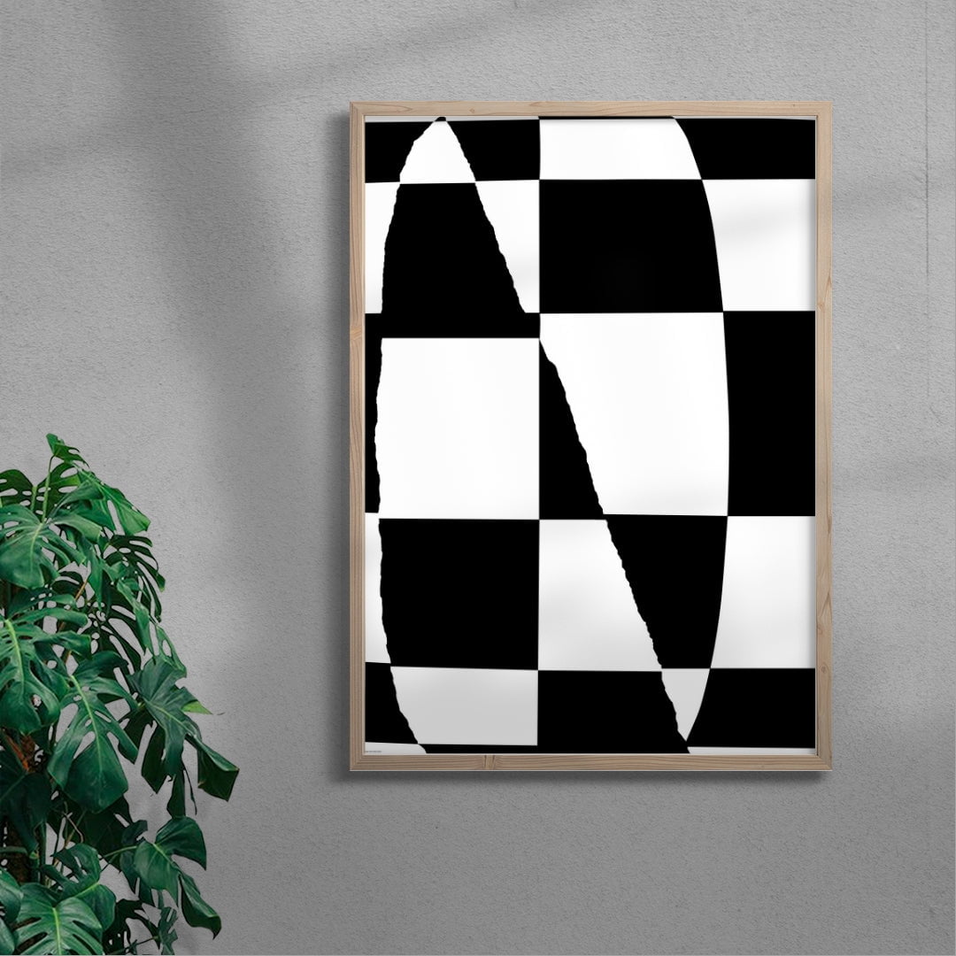 Noir contemporary wall art print by Sara Cristina Moser - sold by DROOL